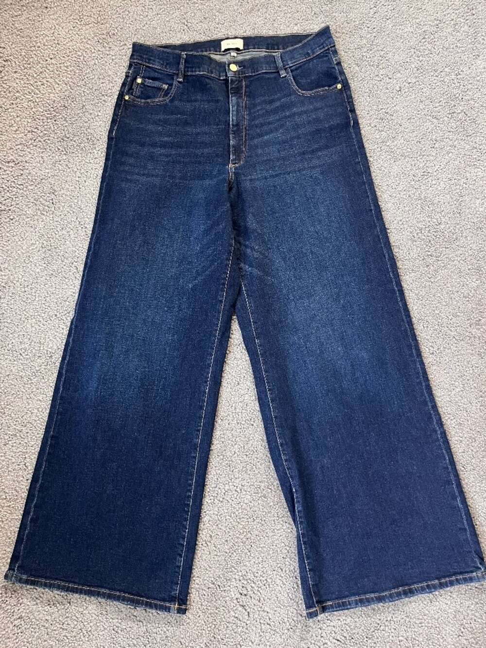 DL1961 HEPBURN WIDE LEG HIGH RISE VINTAGE 12" FLARE in MEDITERRANEAN